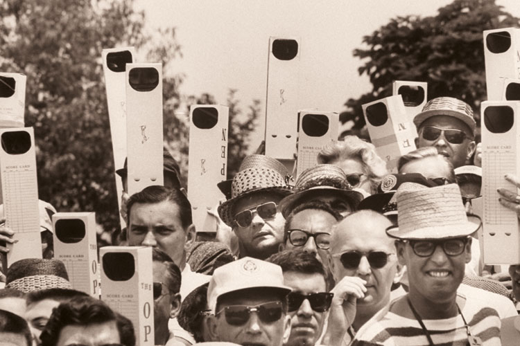 A group of people holding periscopes