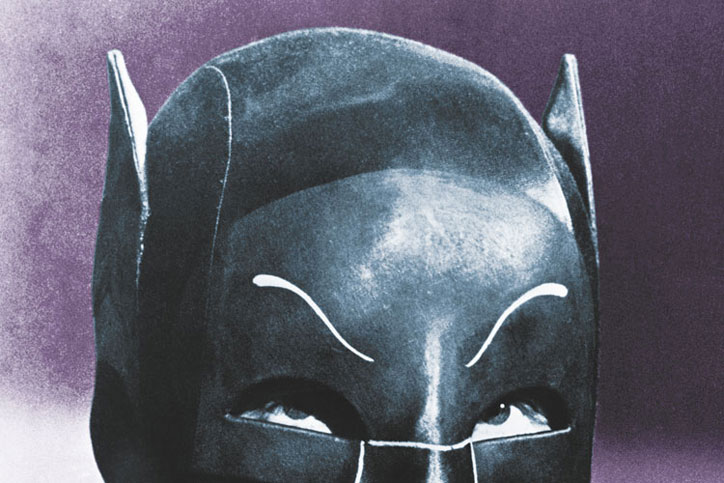 Adam West as Batman, close-up