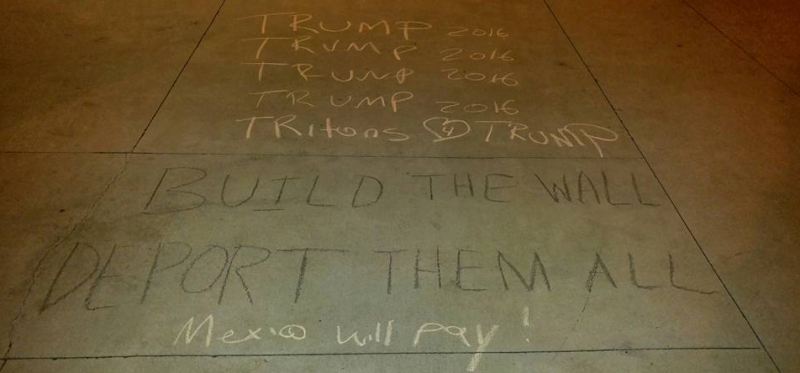 Chalking supporting Trump