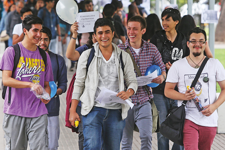 A group of students in Latin America