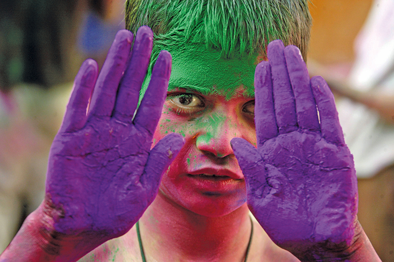 An image from the Holi festival