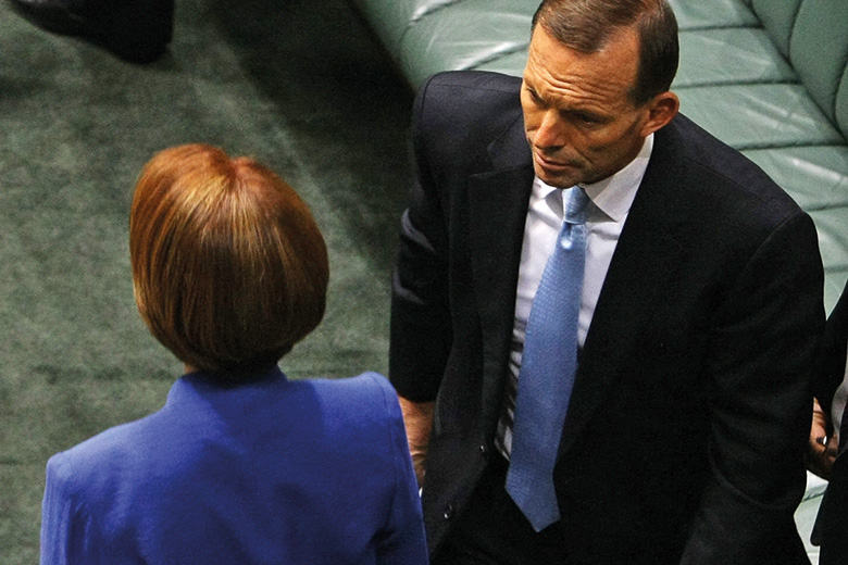 Julia Gillard and Tony Abbott, House of Representatives, Canberra, Australia