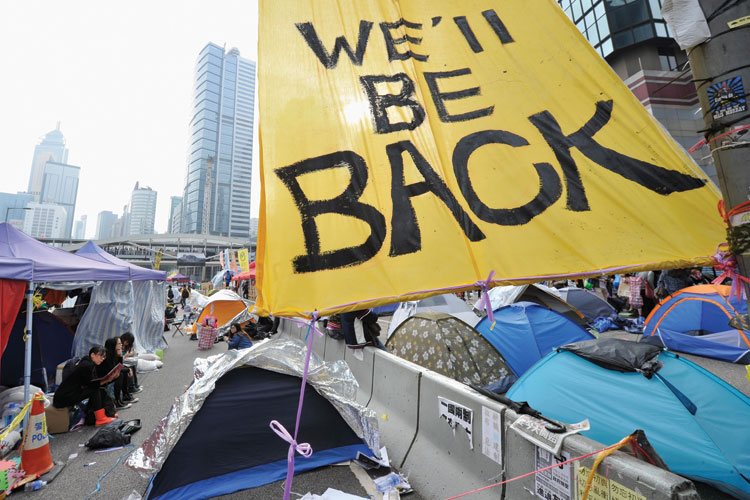 Occupy Central, pro-democracy protestors, Hong Kong, 2014