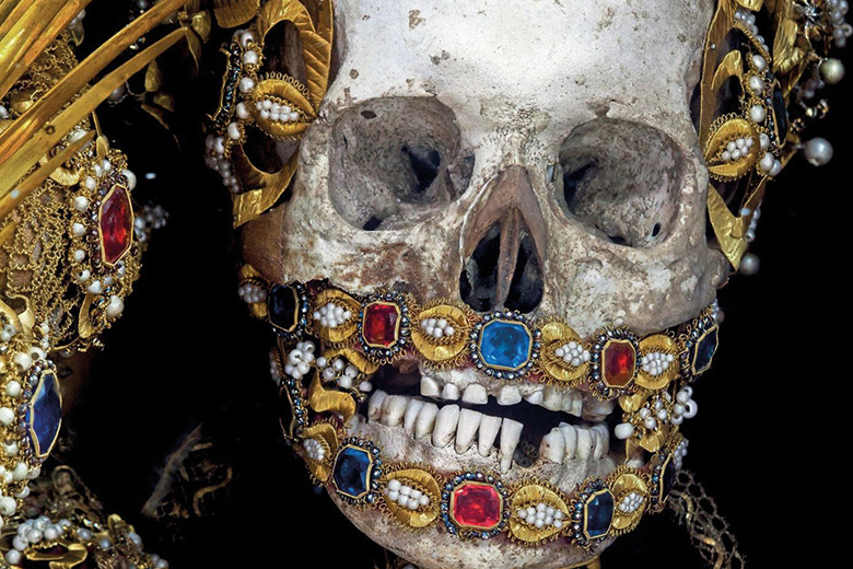 Skull covered in jewels