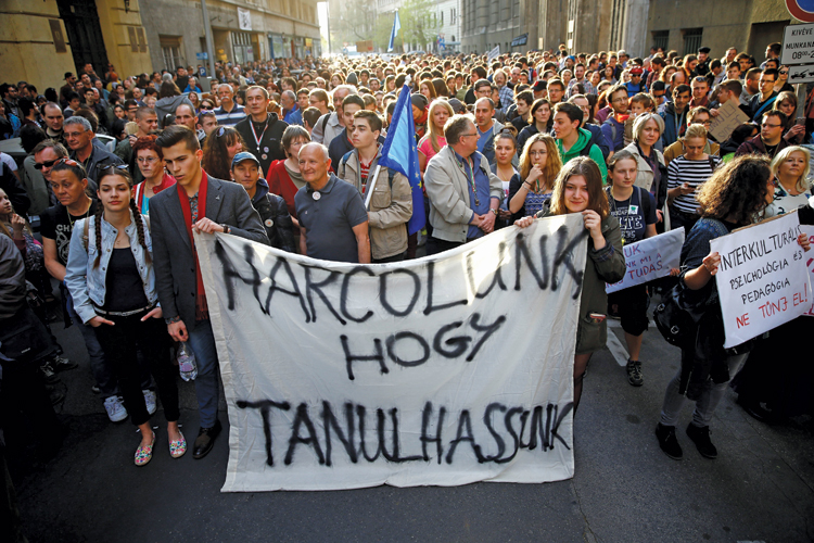 Street protests in Hungary