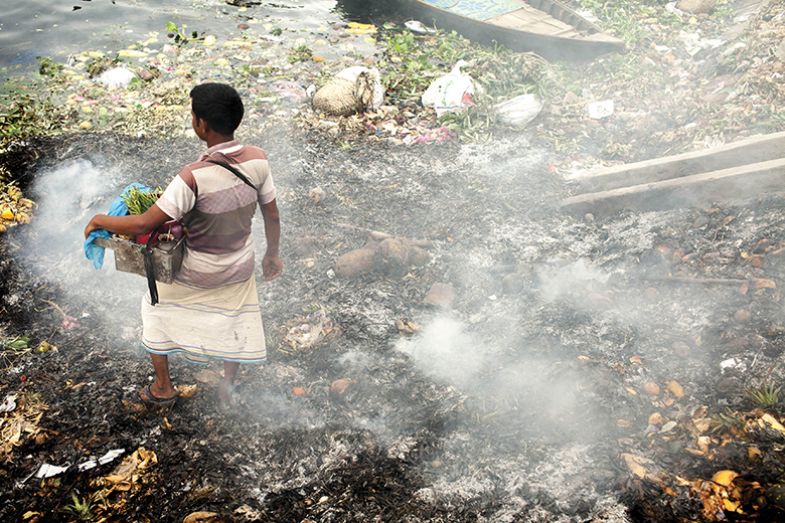 Waste burning dump, Dhaka, Bangladesh