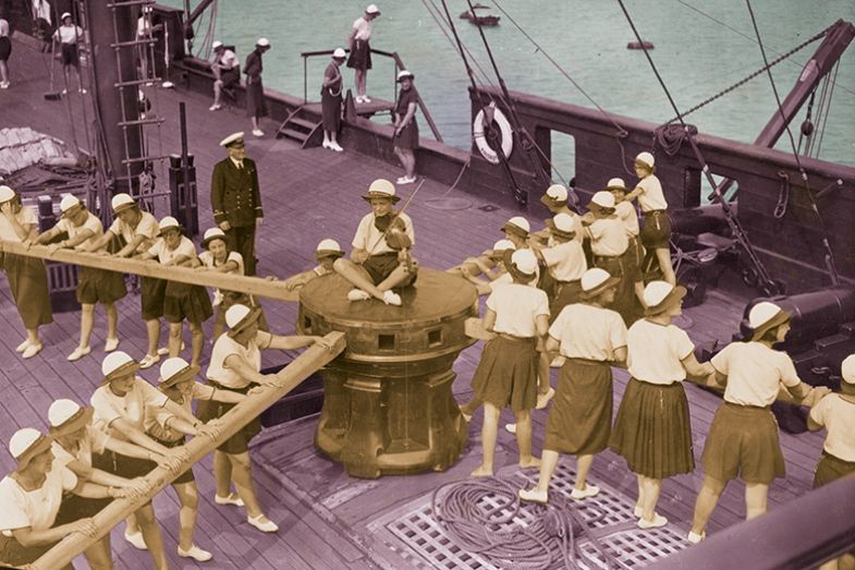 women on a ship