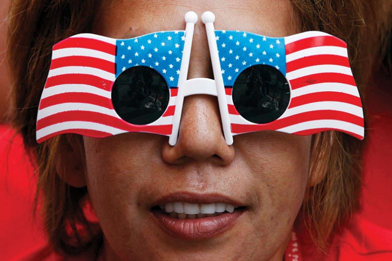 USA flag glasses