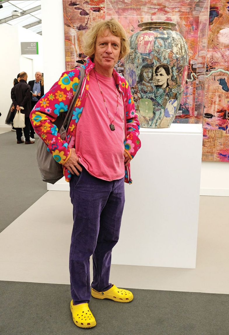 Grayson Perry attends the Frieze Art Fair VIP Preview in Regent’s Park on October 2, 2019