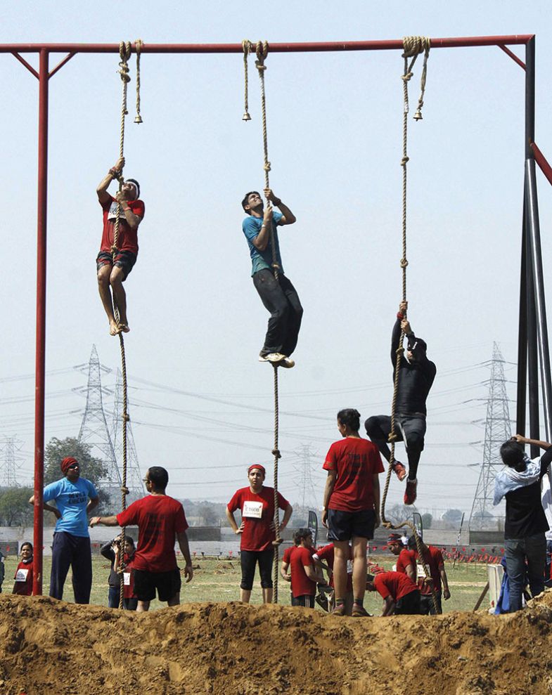Obstacle run, India