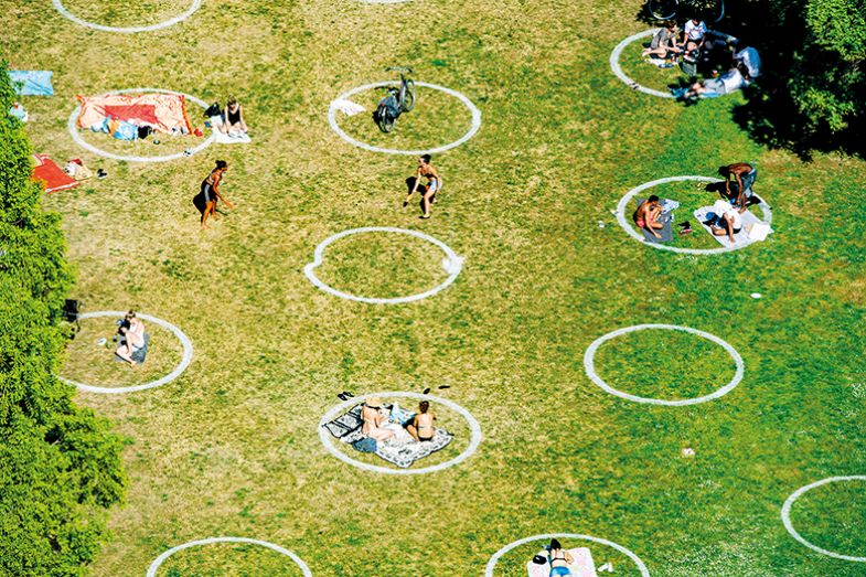 circles in a park