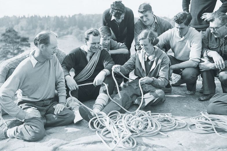 Pioneering British climber Nea Morin teaches a safety knot