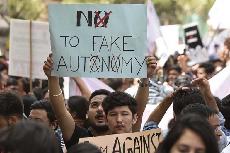 Protest in New Delhi, India