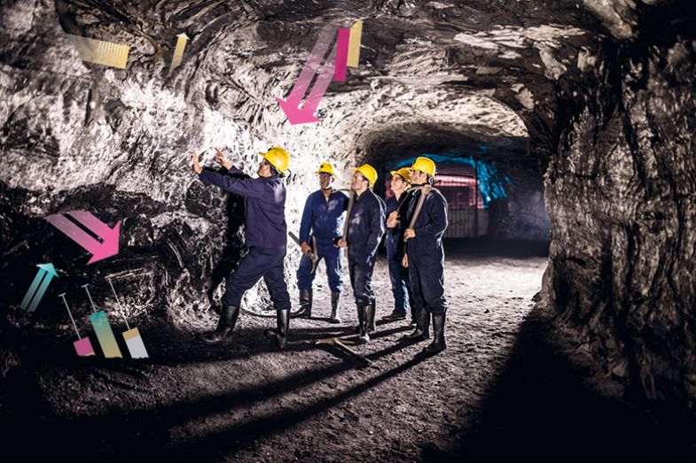 Miners in tunnel
