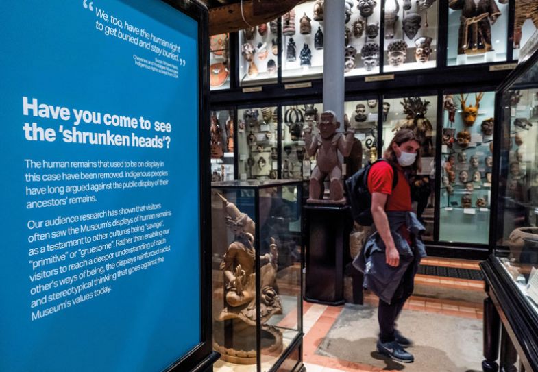 The shrunken heads have now been removed at the Pitt Rivers Museum as described in the article