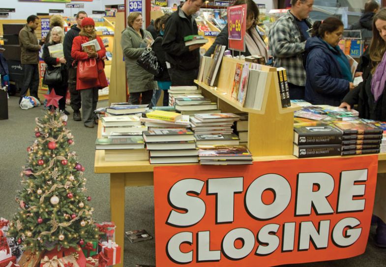 Bookstore closing down sale to illustrate 