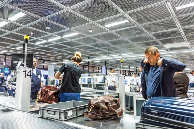 Airport security at Frankfurt airport