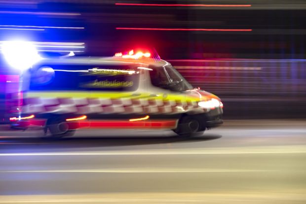 Ambulance on the Harbour Bridge, Sydney