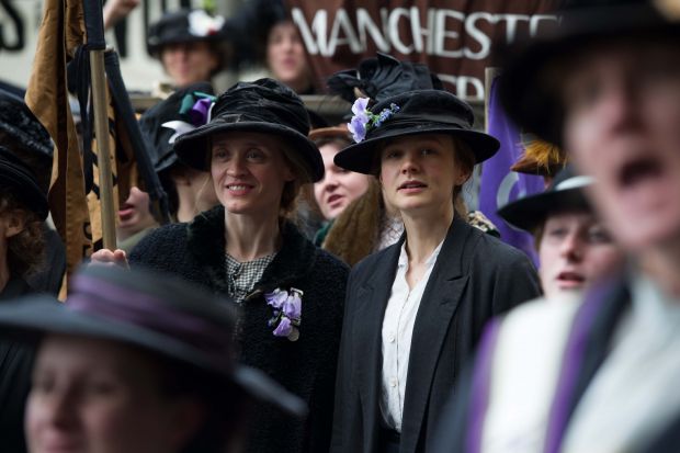 Anne-Marie Duff and Carey Mulligan in Suffragette