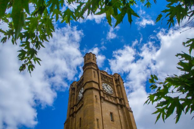 Australia Melbourne University clock tower of the Old Arts Building