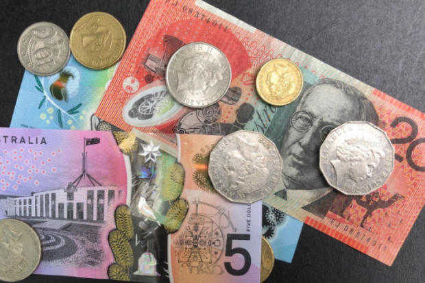 Australian cash money notes coins