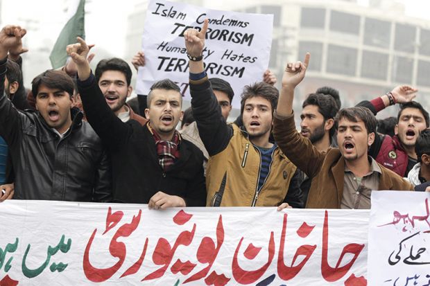 Pakistani students condemn Bacha Khan University attack