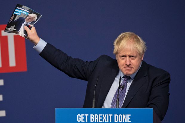 Boris Johnson at Conservatives’ manifesto launch