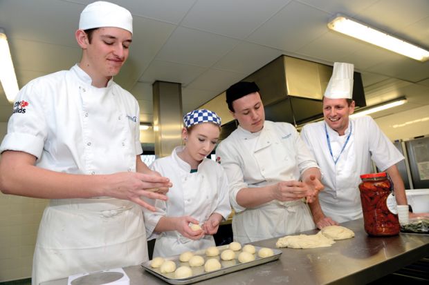 Catering students, Telford College of Arts and Technology