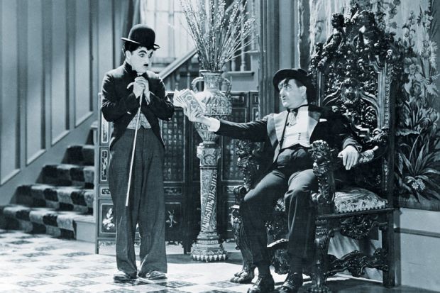 Charlie Chaplin and Harry Myers in City Lights, 1931
