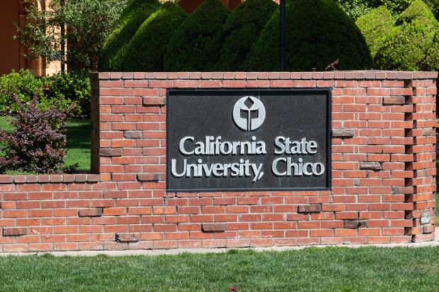 Chico, California - July 9, 2019 The California State University Chico, also known as Chico State, was built in 1887. It is 90 miles north of Sacramento.