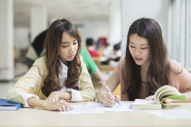 Chinese students at university