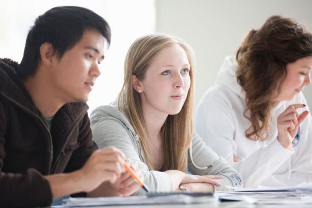 A Chinese student among British university students