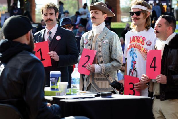 Contestants at National Beard and Moustache Championships, Las Vegas
