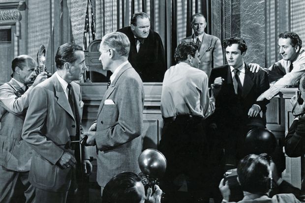 A courtroom scene