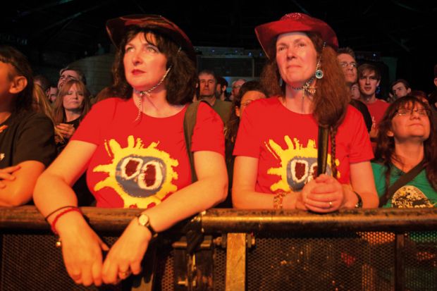 Crowd of fans in concert audience, Glasgow