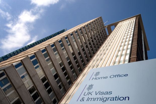 Croydon, UK - May 8, 2018 British immigration concept with Lunar House building the Home Office Visas and Immigration Office in Greater London, England, UK