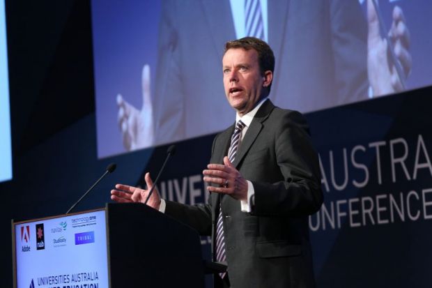 Australian education minister Dan Tehan at Universities Australia conference, Canberra, 28 February 2019