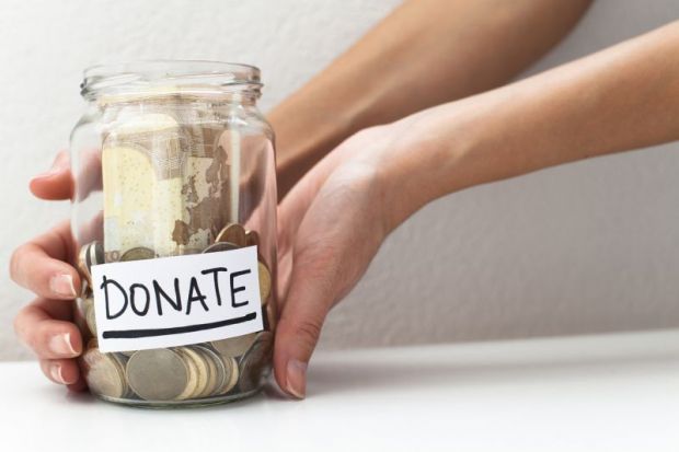 Donation money jar