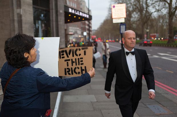 Evict the rich protester
