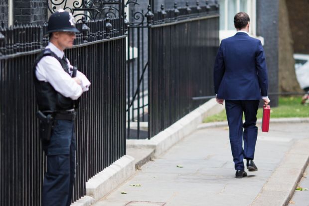 George Osborne outside 11 Downing Street, London, Budget Day, 2015
