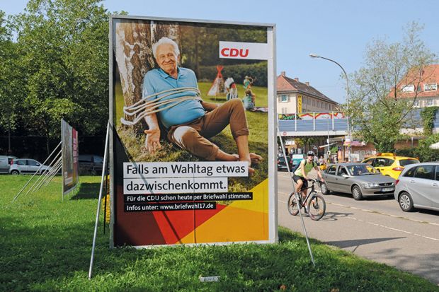 Election billboard for CDU party in Germany