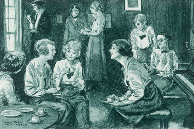 Young women at Somerville in the early 20th century were both part of and apart from the university