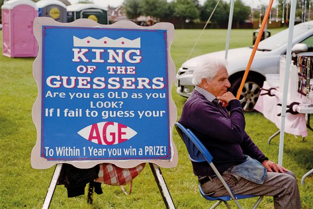 Age guessing expert at a UK carnival