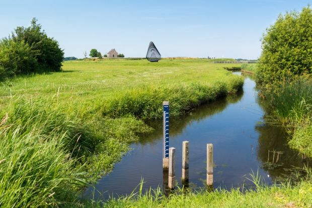 A water level gauge, Netherlands