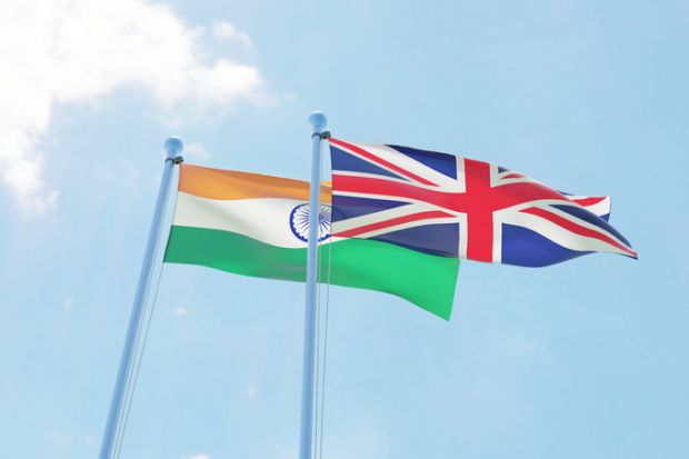 Flags of India and the UK 