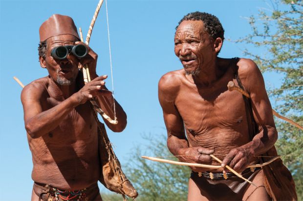 Indigenous people of the Kalahari Desert, South Africa