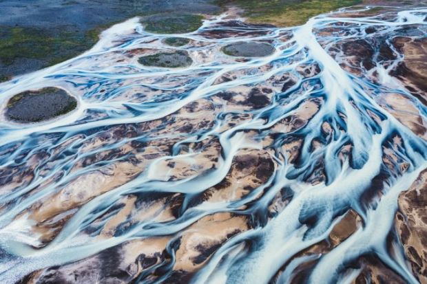 A glacier pattern in Iceland