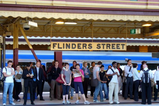 Flinders Street railway station in Melbourne, Australia
