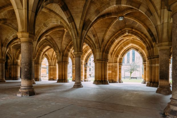 Glasgow University cloisters
