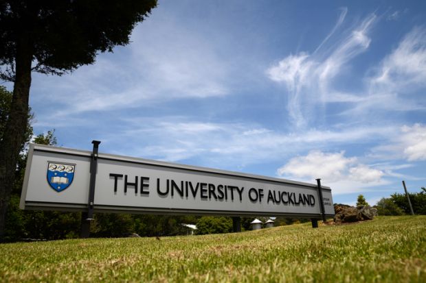 Signage for the Epsom Campus of the University of Auckland in New Zealand